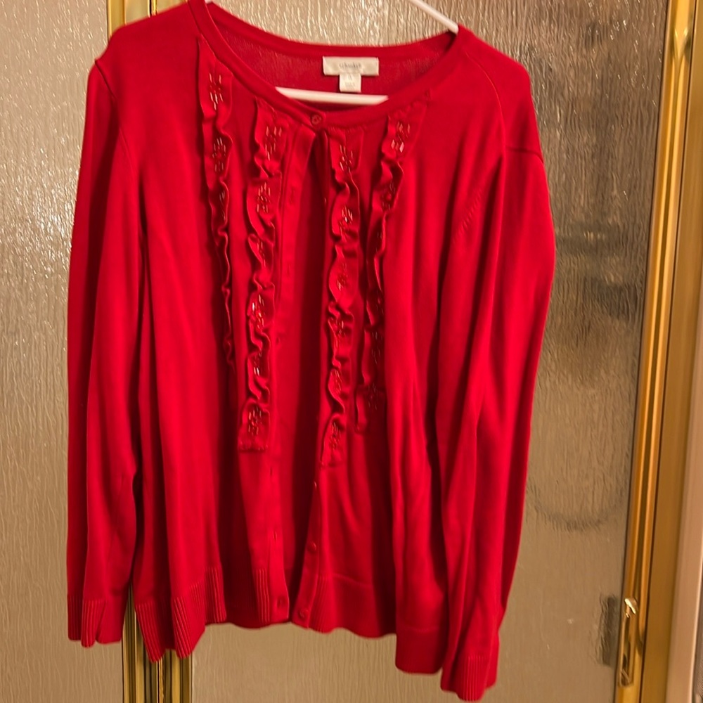 Christmas red cardigan